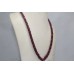 1 Line Real Ruby Gemstone Diamond Cut Beads String Necklace